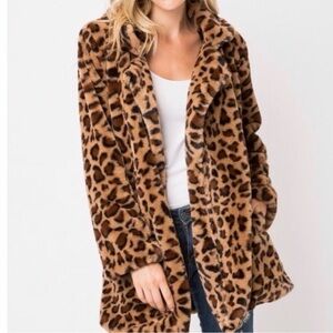 Love Tree Leopard print Jacket size small